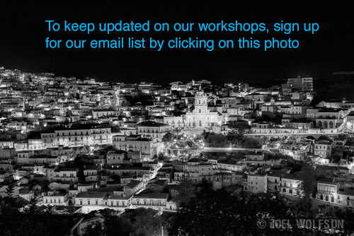 Joel Wolfson Photography workshops in Sicily