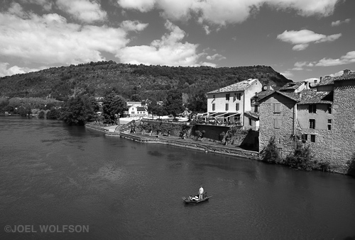 This is a wonderful village on a river in the Midi-Pyrénées region of southern France. I was surprised how little tourism there was in this gorgeous village. The fisherman kept moving his boat so I waited patiently and eventually he was in an optimum position for my shot. I don't think there's much of a shot here without the fishermen and boat. Although this scene could be nice in color I think black and white has the feel I want. Other than bringing up the highlights for contrast, no real changes from the Acros + R preset in Lightroom. For a broad scene like this I used the Fuji 14mm f2.8 lens (21mm FF equiv.), 1/480 sec., f10, ISO 400 on X-Pro2 in RF mode.